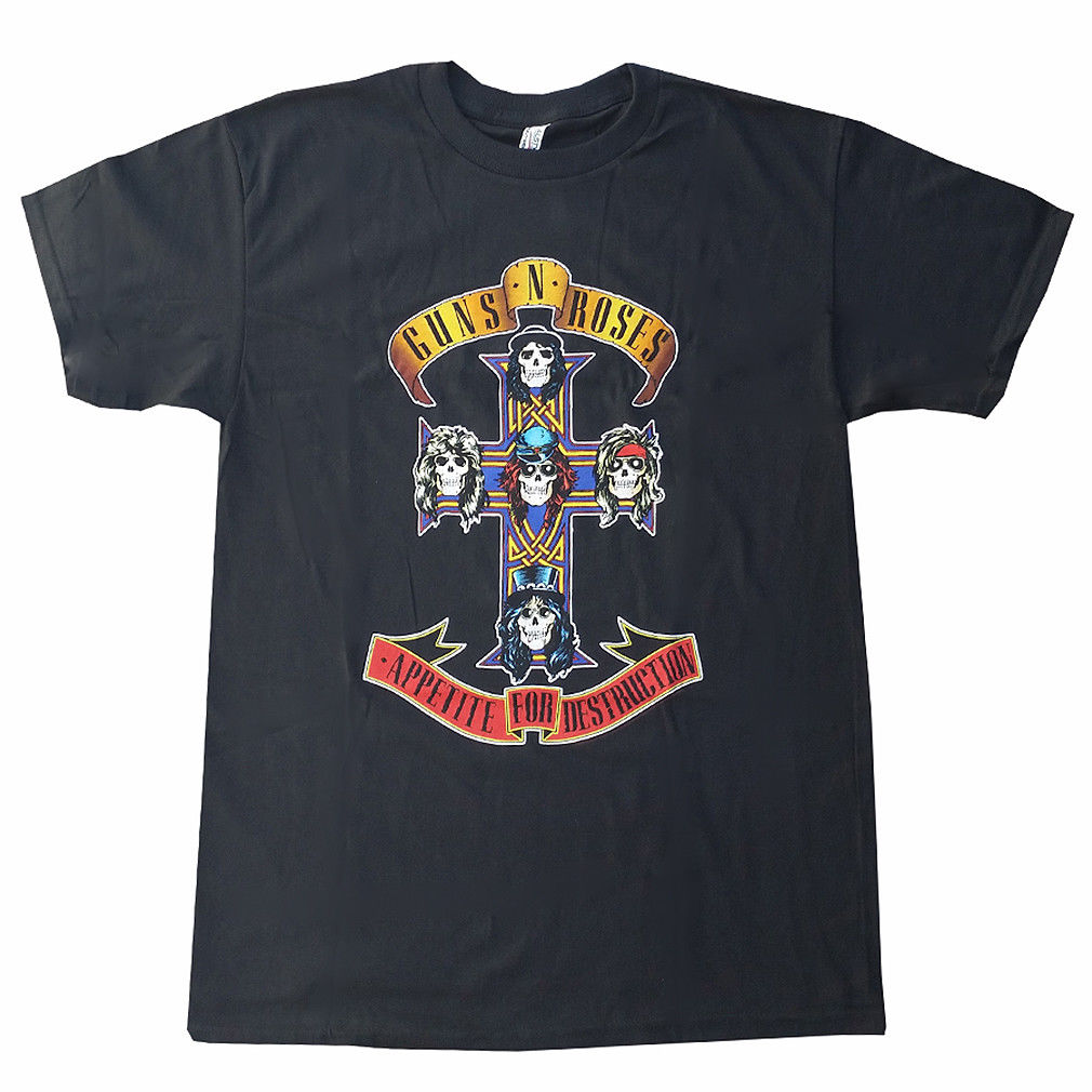 Guns N Roses - Appetite For Destruction | Black S/S Adult T-Shirt ...