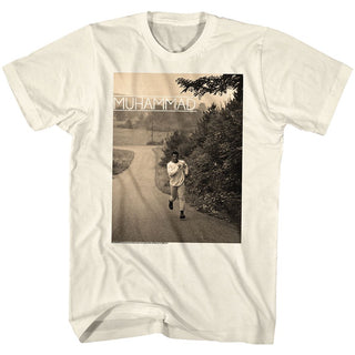 Muhammad Ali-Running-Natural Adult S/S Tshirt - Coastline Mall