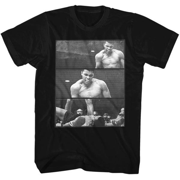 Muhammad Ali-Ali Over Liston 3 Box-Black Adult S/S Tshirt - Coastline Mall