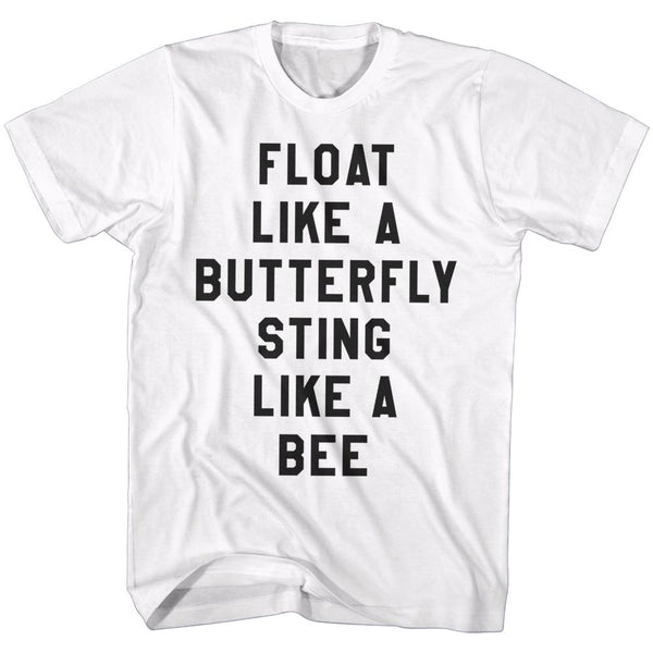 Muhammad Ali-Floatie-White Adult S/S Tshirt - Coastline Mall