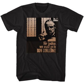 Godfather-Justice-Black Adult S/S Tshirt - Coastline Mall