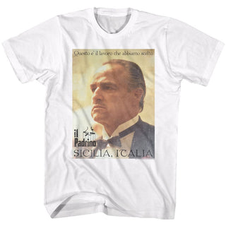 Godfather-Poster-White Adult S/S Tshirt - Coastline Mall