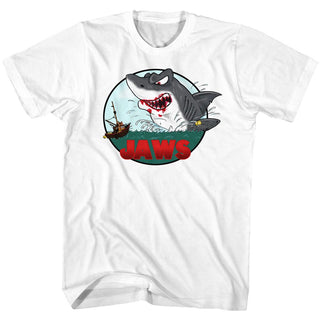 Jaws-Grrrr-White Adult S/S Tshirt - Coastline Mall