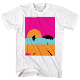 Jaws-Visiting-White Adult S/S Tshirt - Coastline Mall