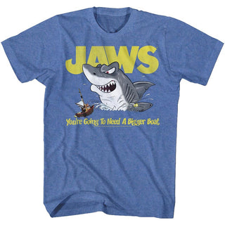 Jaws-Cartoon Jaws-Royal Heather Adult S/S Tshirt - Coastline Mall