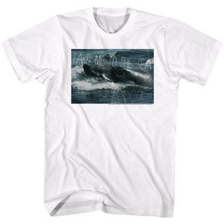 Jaws-Sea Legs-White Adult S/S Tshirt - Coastline Mall