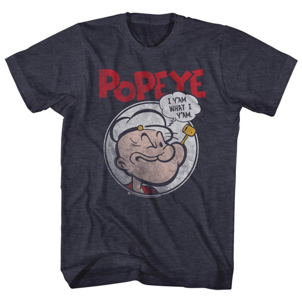 Popeye-Y'am-Navy Heather Adult S/S Tshirt - Coastline Mall