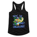 Street Fighter-Beast Unleashed-Black Ladies Racerback - Coastline Mall