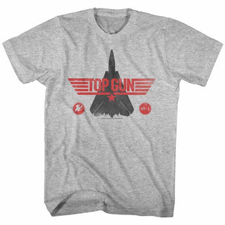 Top Gun-Tomcat-Gray Heather Adult S/S Tshirt - Coastline Mall